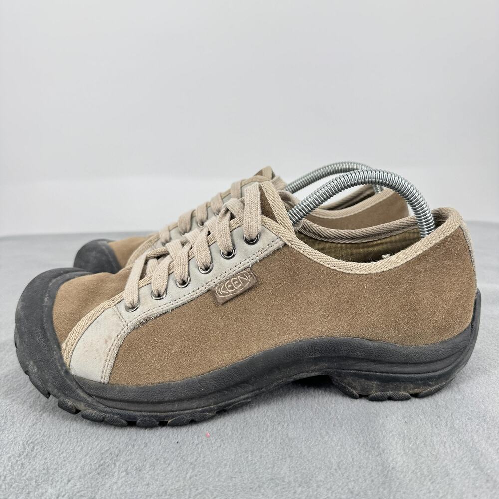 Keen Portola Hiking Shoes US 10 Womens Brown Suede Bumper Toe Lace Up Sneakers